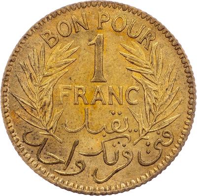 (E-10067), Tunis, 1 Franc 1921, Paříž