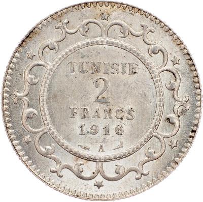 (E-10069), Tunis, 2 Francs 1916, Paříž