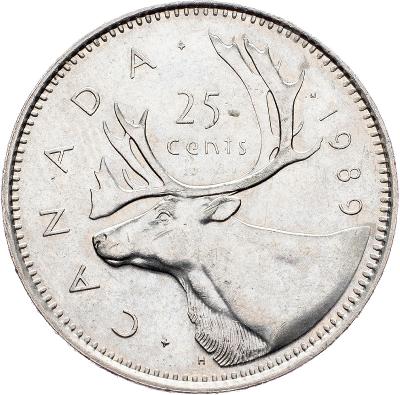 (E-5693), Kanada, 25 Cent 1989