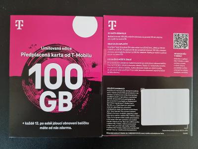 4.6.2028 aktivace nejpozději - 100 GB v ČR za 300 Kč T-Mobile SIM/eSIM