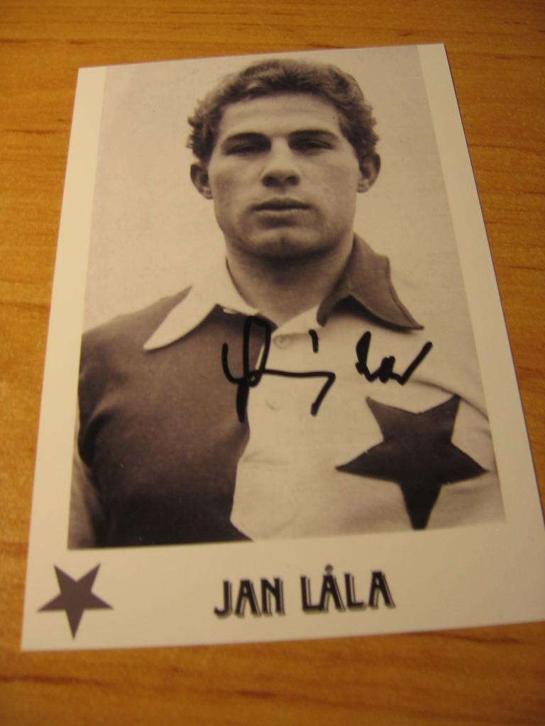# # # Jan Lála - futbal - Slavia Praha - orig. autogram - Ostatné zberateľské predmety