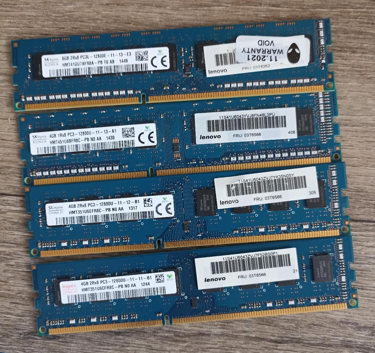 Operačné pamäte/LENOVO/1600MHz/20GB (8+4+4+4GB) - Počítače a hry