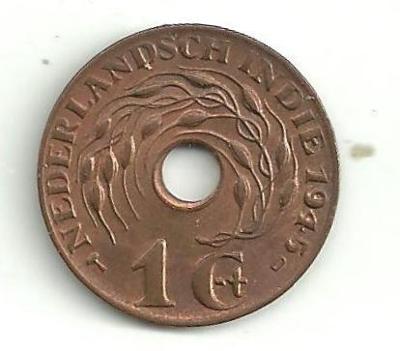 1 Cent Holandská Indie 1945