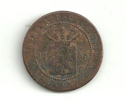 1 Cent Holandská Indie 1858