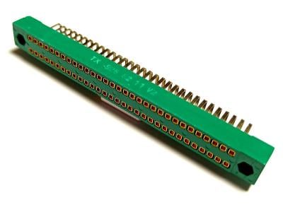 Konektor SUR 62 pinů samice, úhlové vývody do DPS, TX 525 62 11 TESLA
