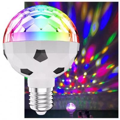 LED RGB disco koule projektor otočná žárovka E27