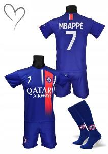 Fotbalový dres komplet = MBAPPE = PSG = velikost 140cm