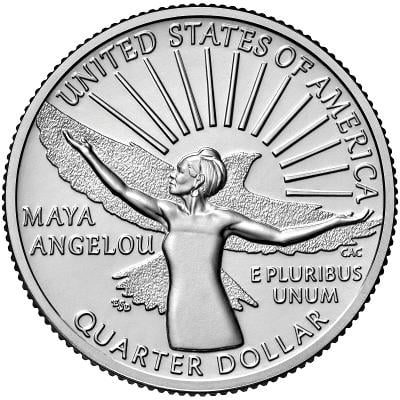 Quarter 25 cent 2022 P Maya Angelou