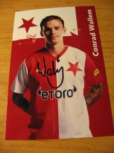 Conrad Wallem - Slavia Praha - orig. autogram