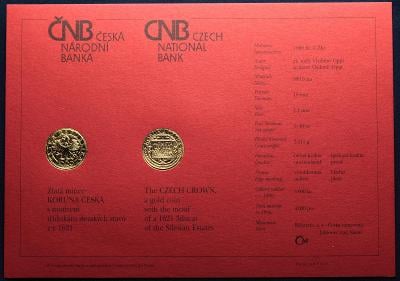 Certifikát 1996 ke zlaté minci Třídukát slezských stavů