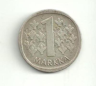 1 Marka Finsko 1965  stříbro