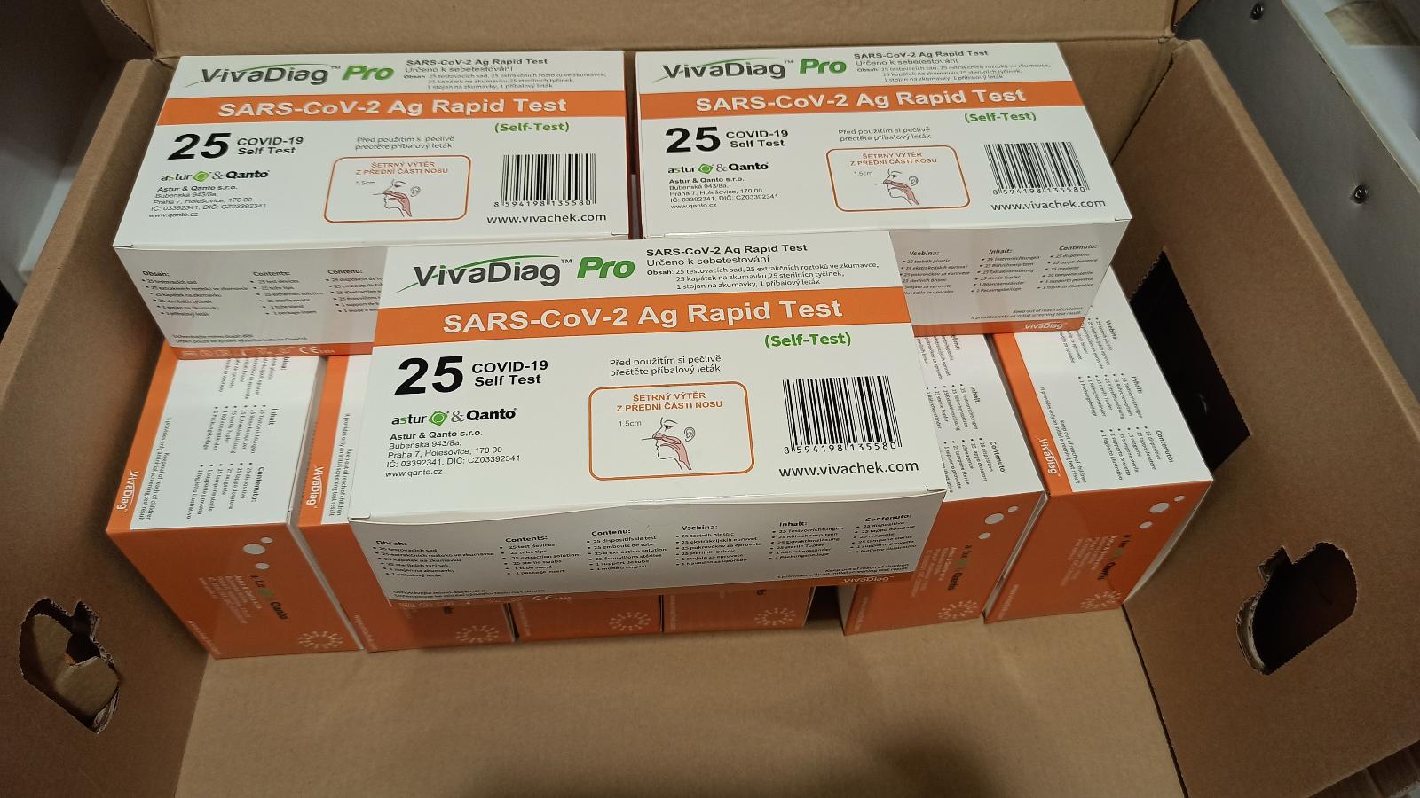 Antigénne testy Vivadiag pre celkom 7 sád po 25 kusoch testov - Lekáreň a zdravie