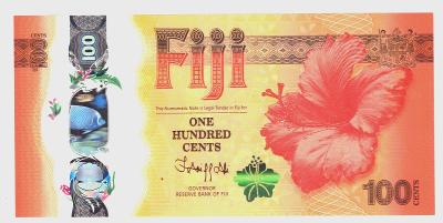 Fidži 100 Cents 2023 Polymer (výroční) UNC Pick 124a