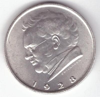 1928 (RAKOUSKO) - Ag mince 2 SCHILLING, Franc SCHUBERT (2995)