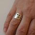 Disejnový strieborný prsteň s dekorom troch sŕdc - Šperky