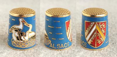 Kovový sběratelský náprstek - Alsace