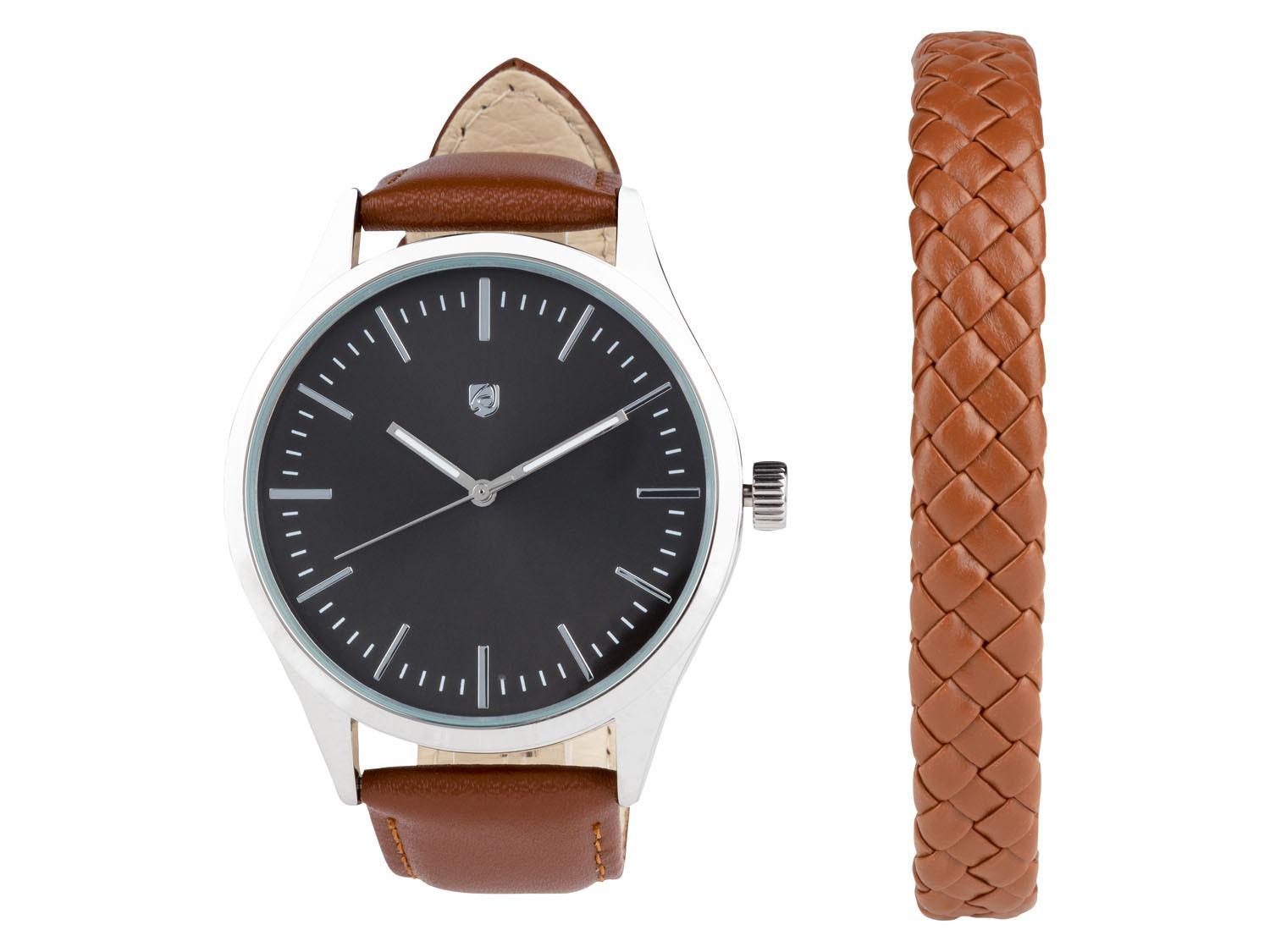 Pánske hodinky v darčekovej sade s hnedým náramkom, vodotesné, nové #5 - Šperky a hodinky