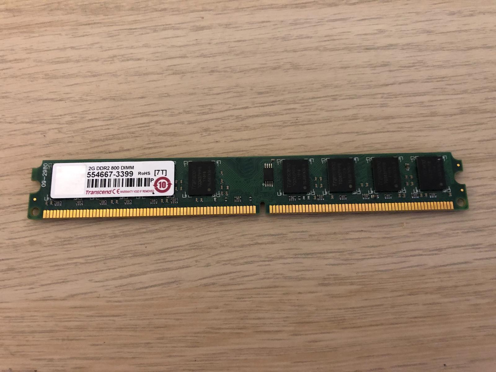 Transcend 2GB DDR2 800MHz DIMM - Počítače a hry