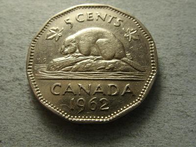 Kanada - Alžbeta II - 5 CENTS z roku 1962 2/2