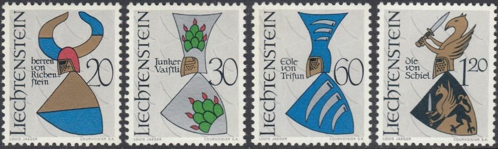 Lichtenštajnsko 1966 Erby Mi# 465-68 - Známky