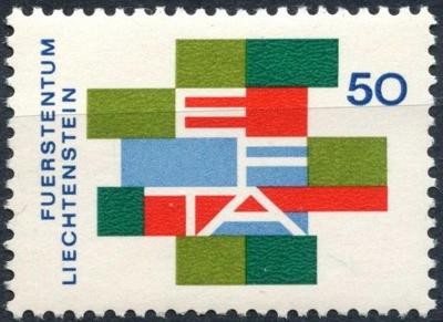 Lichtenštejnsko 1967 Celní omezení zemí EFTA Mi# 481 