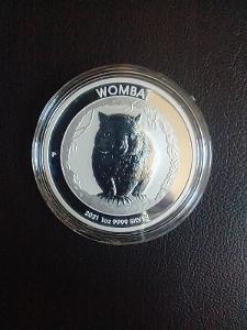 Wombat - investičné mince Ag 9999 - 1oz (2021)