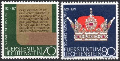 Lichtenštejnsko 1971 Ústava Mi# 546-47
