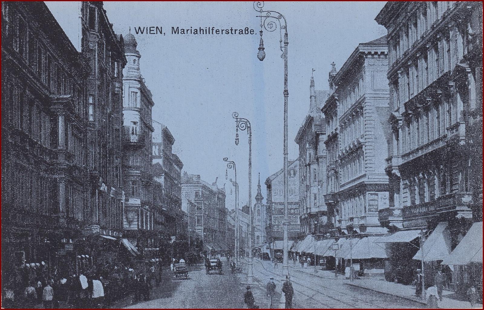 Wien (Viedeň) * Mariahilferstrasse, ulice, ľudia * Rakúsko * Z510 - Pohľadnice