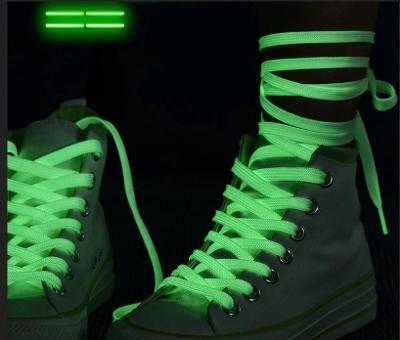 Svítící zelené tkaničky do bot, luminiscenční tkaničky