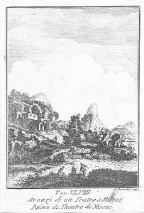Miseno Pozzuoli Zaballi, mědiryt , 1799