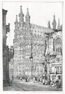 Leuven - Louvain, Prout, litografie. 1833