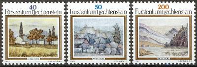 Lichtenštejnsko 1983 Umění, krajinomalby Mi# 821-23 Kat 5€