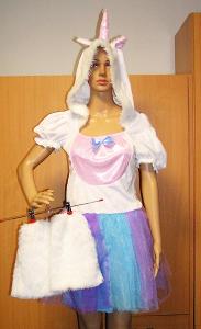 N6064 JEDNOROŽEC- dámský karnevalový kostým vel.M