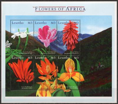 Lesotho-Africká flóra 2000** Mi.Klb.1644-1649/nk/ 8 €