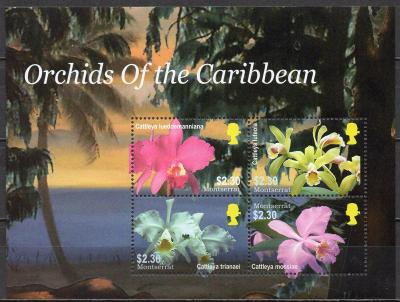 Montserrat-Orchideje Karibiku 2005**  Mi.Klb.1276-1279 / 8 €