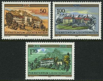 Lichtenštejnsko 1985 Kláštery Mi# 868-70 Kat 5.50€