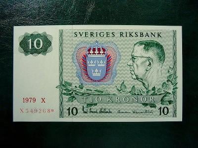 10 Kronor 1979 Nahradni Serie X 💥 💥Vzacna UNC