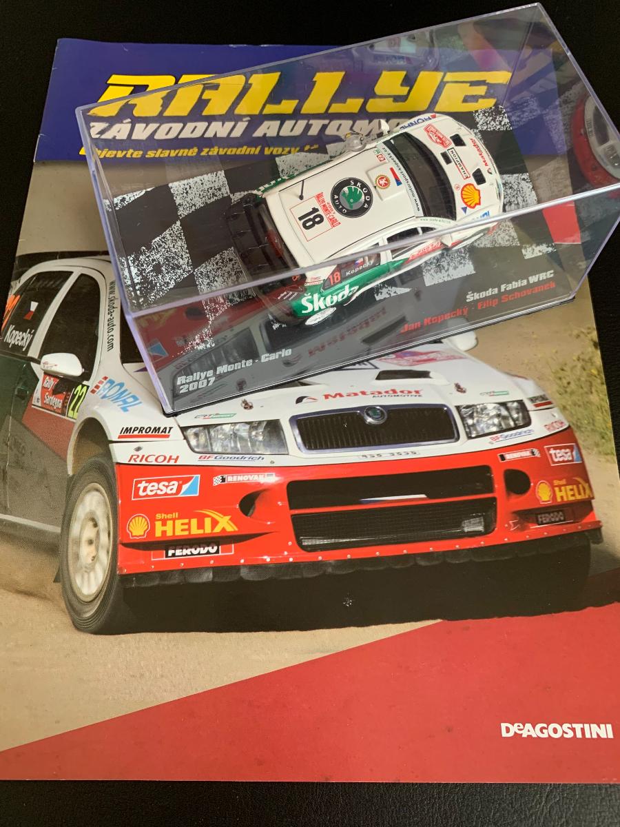 Rallye závodné automobily: Škoda Fabia WRC 2007 - 1:43, DeAgostini - Modely automobilov