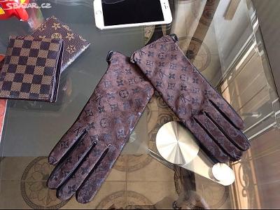 Dámské kožené rukavice na podzim /zima ( práva broušená kůže ) 