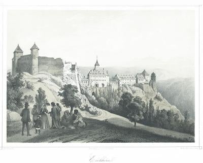 Veveří, Haun, litografie, 1857