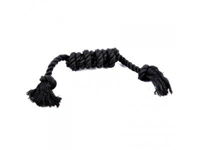 Hračka pro psa lano COZY, dva uzly, 42 cm, černá