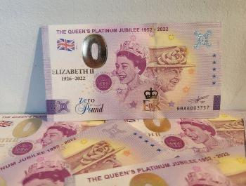 Euro bankovka Queen Elisabeth II Jubilee GOLD