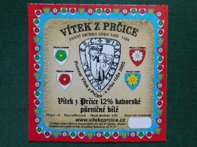 PE - Minipivovar - Vítek z Prčice - Sedlec - Prčice  (samolepka)