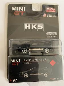 Mini GT 1/64 Honda Civic Type R HKS Black