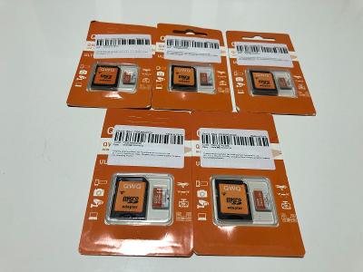 5ks Nové Micro SD karty 128Gb