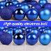 36ks 4cm vianočné ozdoby modrej SHPY / 6 typov po 6ti / Od 1Kč |175| - Dom a záhrada