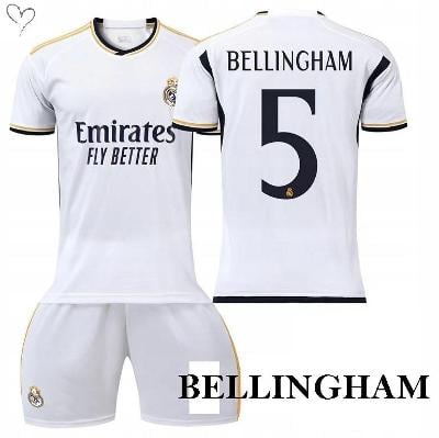 Fotbalový dres komplet = BELLINGHAM = REAL MADRID = velikost 158cm