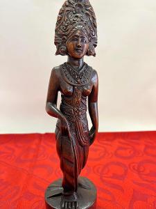 Budha, vyřezávaná socha-Bali, teakové dřevo!..
