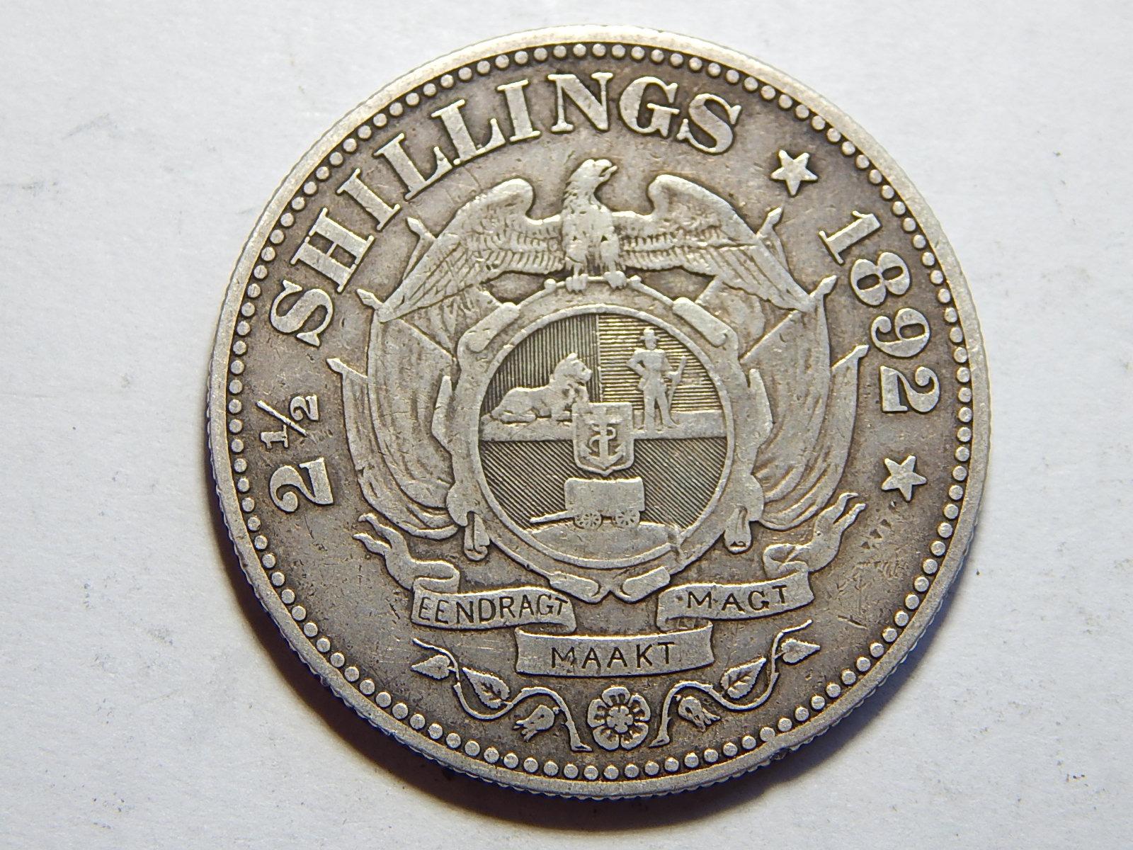 Južná Afrika 2 ½ Shillings 1892 Ag RRR VF-XF č00077 - Zberateľstvo