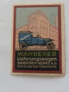 Zálepka Wanderer Lieferungswagen Werke Schonau bei Chemnitz / Nemecko